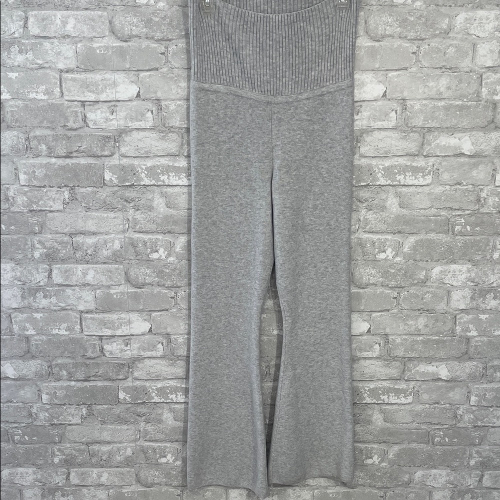 Pink Rose Light Gray Knit Sweater Pants